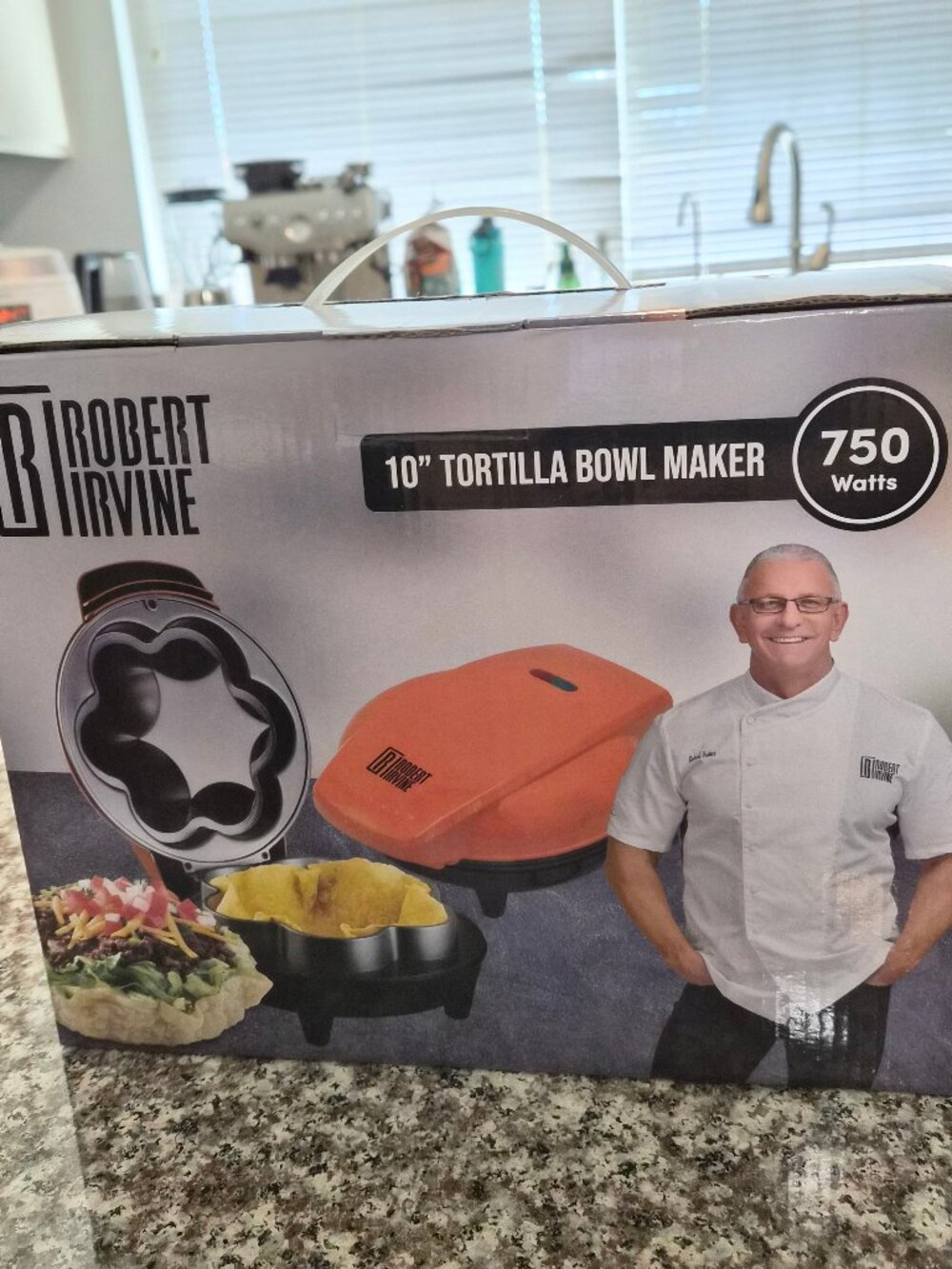 Robert Irvine 10 Inch Tortilla Bowl Maker (750 Watts)-NIB